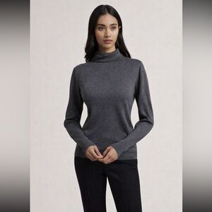 Ted Baker Charcoal Gray Turtleneck Top